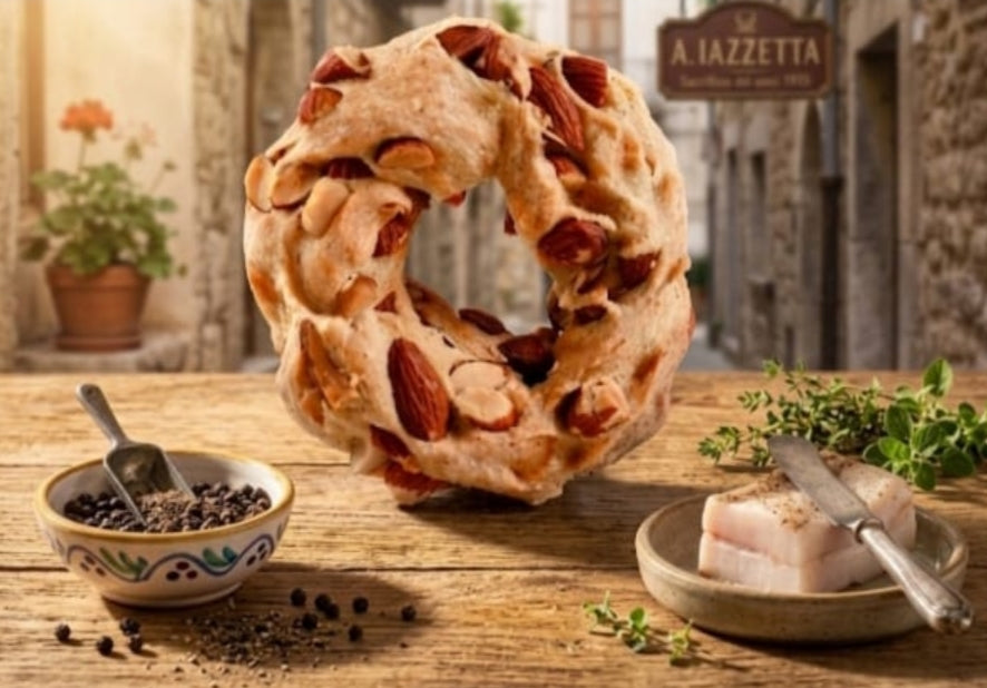 TARALLI NAPOLETANI SUGNA E PEPE 2 CONFEZIONI DA 500 GR. 1 KG. (Promozione!!)